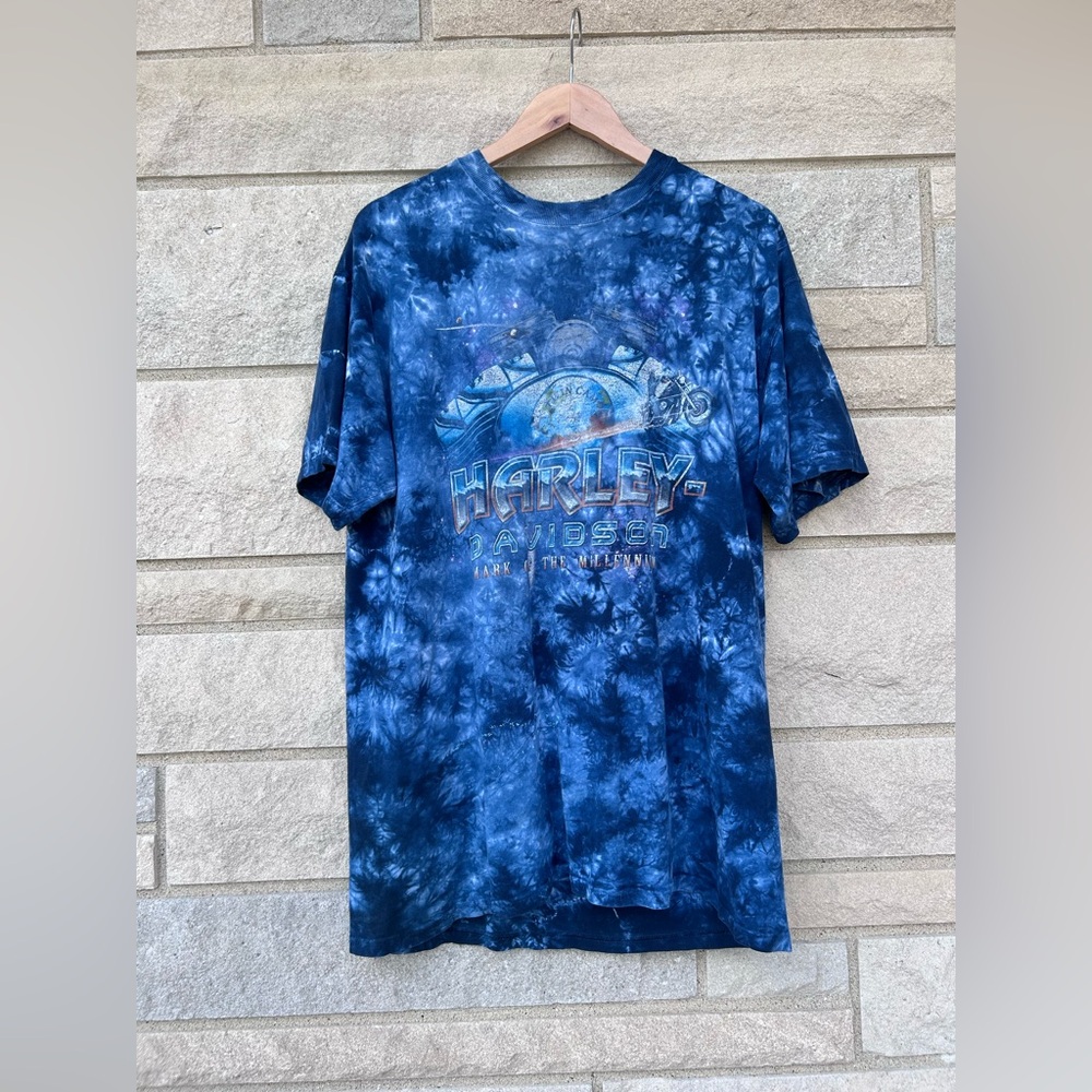 VTG 90s Harley Davidson Bloomington 1998 Mark of the Millennium T Shirt Men’s L